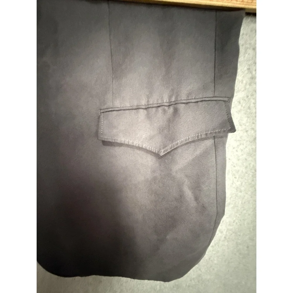 Harmony Blazer Sport Coat Mens 52 Gray Faux Suede Western Cowboy Jacket